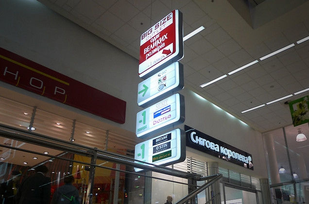 Реклама в торговых центрах на навигации торгового центра
